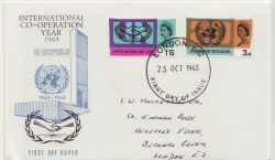 1965-10-25 United Nations Stamps Phos London EC FDC (86530)