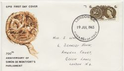 1965-07-19 Parliament Stamp Phos London EC FDC (86532)