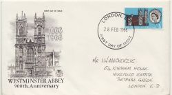1966-02-28 Westminster Abbey 3d Phos London FDC (86569)