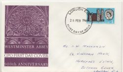 1966-02-28 Westminster Abbey 3d Phos London FDC (86571)