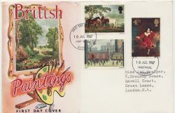 1967-07-10 British Painters Stamps Hastings FDC (86596)
