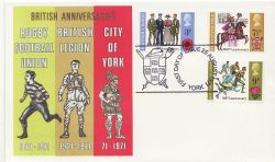 1971-08-25 Anniversaries Stamps YORK FDC (86755)