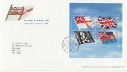 2001-10-22 Flags & Ensigns Stamps T/House FDC (86775)