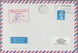 Ship Mail Envelope Broadsword Flight Plymouth (86931)