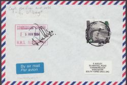 Ship Mail Envelope HMS Illustrious Portsmouth (86940)