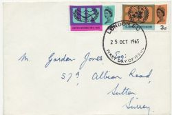 1965-10-25 United Nations Stamps London EC FDC (87050)