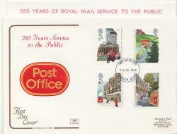 1985-07-30 Royal Mail 350th Stamps Windsor FDC (87084)