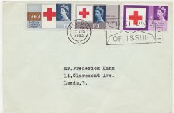 1963-08-15 Red Cross Stamps Leeds Slogan FDC (87246)