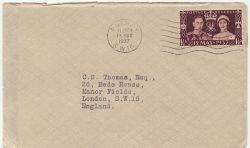 1937-05-13 KGVI Coronation Stamp Putney FDC (87262)