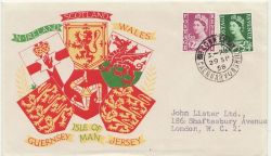 1958-09-29 Wales Definitive 6d 1s3d Conway cds FDC (87284)