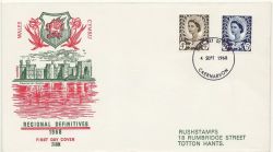 1968-09-04 Wales Definitive Stamps Caernarvon FDC (87288)