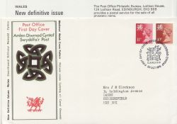 1976-10-20 Wales Definitive Stamps Cardiff FDC (87294)