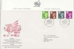 1991-12-03 Wales Definitive Stamps Cardiff FDC (87306)