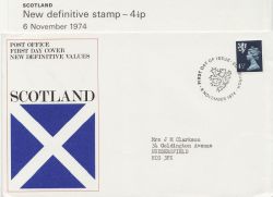 1974-11-06 Scotland Definitive Stamps Edinburgh FDC (87347)