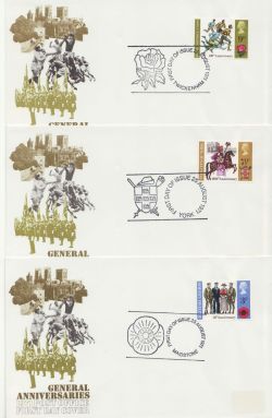 1971-08-25 Anniversaries Stamps x3 SHS FDC (87413)