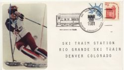 1981-03-28 Ski Train Station Denver Colorado Pmk (87429)