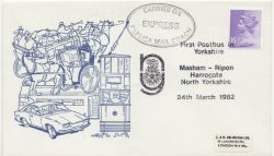 1982-03-24 First Postbus in Yorkshire Postmark (87444)