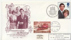 1981-07-22 Royal Wedding Stamp Caernarfon FDC (87453)