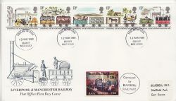 1980-03-12 Railway Stamps Crawley + Bluebell FDC (87507)