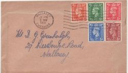 1951-05-03 KGVI Definitive Stamps Wallasey FDC (87511)
