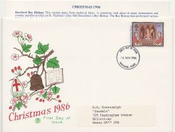 1986-11-18 Christmas Stamp Stuart FDC (87645)