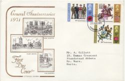 1971-08-25 Anniversaries Stamps London EC FDC (87760)