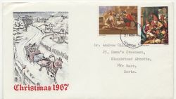 1967-11-27 Christmas Stamps London EC FDC (87781)