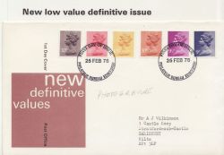 1976-02-25 Definitive Stamps Bureau FDC (87832)