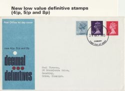 1973-10-24 Definitive Stamps Cardiff FDC (87840)