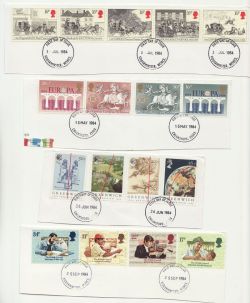 1984 FDC Cut Outs For Fine Used Sets x4 (87919)