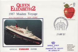 1987-04-29 Queen Elizabeth II Maiden Voyage ENV (87944)