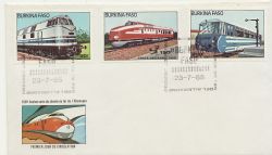 1985-07-23 Burkina-Faso Railway Stamps FDC (88024)