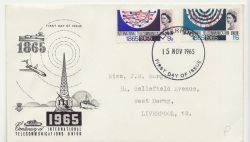1965-11-15 ITU Centenary PHOS Stamps Liverpool FDC (88107)