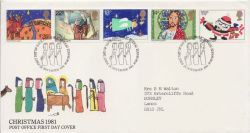 1981-11-18 Christmas Stamps Bureau FDC (88180)
