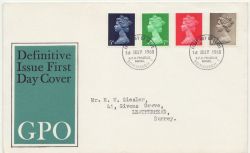 1968-07-01 Definitive Stamps Bureau FDC (88188)