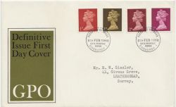 1968-02-05 Definitive Stamps Bureau FDC (88190)