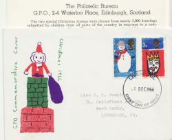 1966-12-01 Christmas Stamps Liverpool FDC (88233)