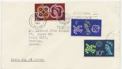1961-09-18 CEPT Europa Stamps Torquay Slogan FDC (88288)