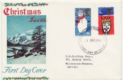 1966-12-01 Christmas Stamps Kingston FDC (88298)