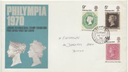 1970-09-18 Philympia Stamps Yatton cds FDC (88330)
