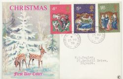 1970-11-25 Christmas Stamps Kingsbury cds FDC (88334)