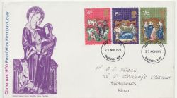 1970-11-25 Christmas Stamps Dartford FDC (88335)