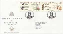 1996-01-25 Robert Burns Stamps Dumfries FDC (88365)