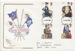 1982-03-24 Youth Organisations Stamps Bath FDC (88369)