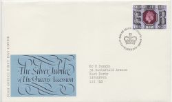 1977-06-15 Silver Jubilee Stamp Windsor FDC (88435)