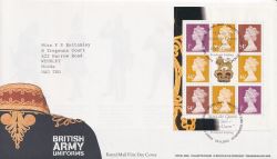 2007-09-20 British Army Booklet Stamps T/House FDC (88543)
