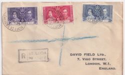 1937-05-12 St Lucia Coronation Stamps FDC (88640)