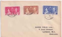 1937-05-12 Leeward Islands Coronation Stamps FDC (88641)