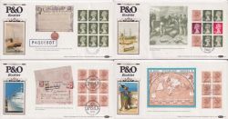 1987-03-03 P&O Full Booklet Panes x4 FDC (88691)