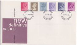 1981-01-14 Definitive Stamps Plymouth FDC (88704)